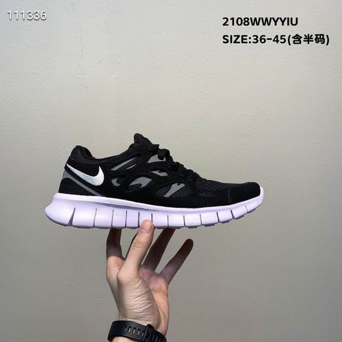 Cheap Nike Free Run 2 Running Shoes Men Women Black White Swoosh-10 - Click Image to Close